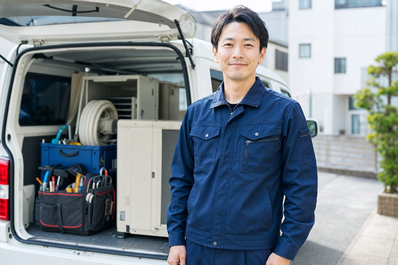 青空エアコンサービス代表の作業スタッフ